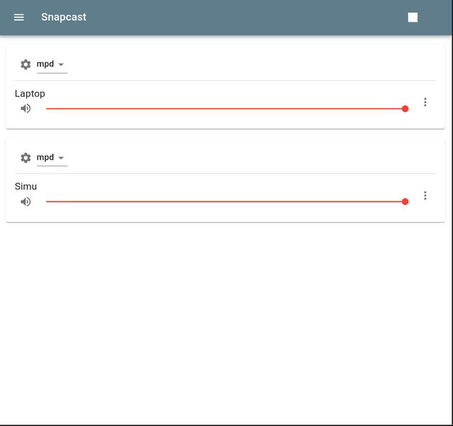 Playing music from the Snapcast web interface